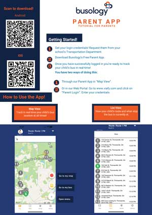 Busology Parent App flyer - English