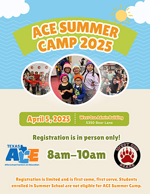 ACE Summer Registration Flyer