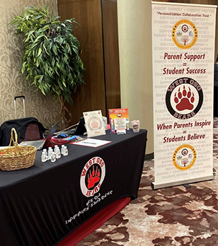 Information table next to banner with Parent Support-Student Success